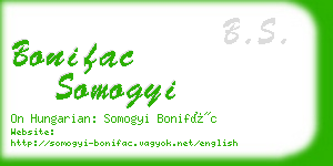 bonifac somogyi business card
